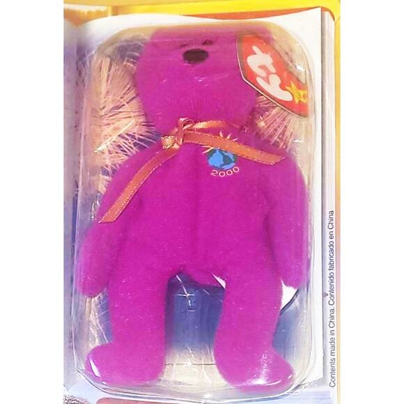 Ty Beanie Baby BEAR Millennium-mispelled Millenium DOB January 1st, 1999 NIB - Picture 3 of 3